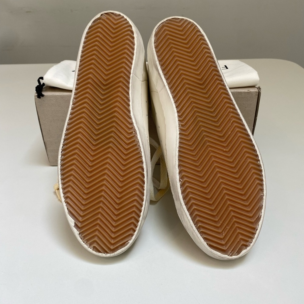 Golden Goose Superstar Sneaker in White Leather/Silver/Glitter Sz 40 New in Box - Picture 6 of 15